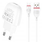 Зарядное устройство сетевое Borofone BA49A 2.1A 1USB + lightning (white)