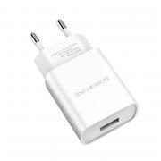 Зарядное устройство сетевое Borofone BA20A 2.1A 1USB (white)